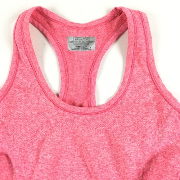 ATHLETA Fastest Track Seamless Racerback Tank Top Pink Size Small - Picture 3 of 8